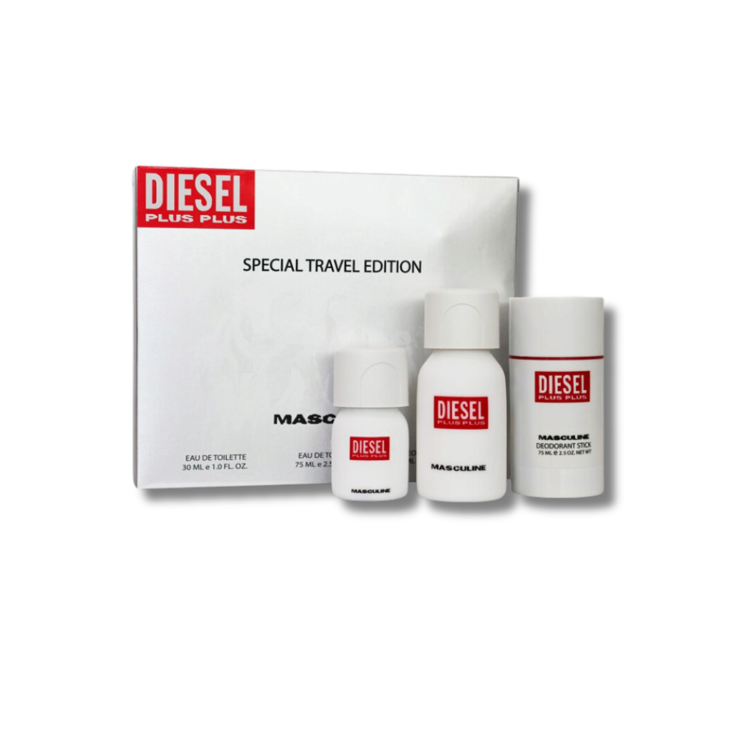 DIESEL PLUS PLUS MASCULINE SET 100ML+15ML+DEO