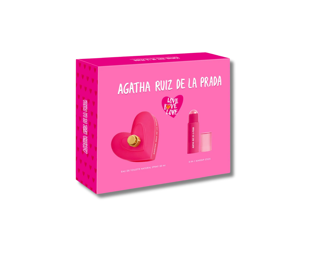 AGATHA RUIZ DE LA PRADA LOVE LOVE LOVE SET 75ML+LIP & CHEEK STICK