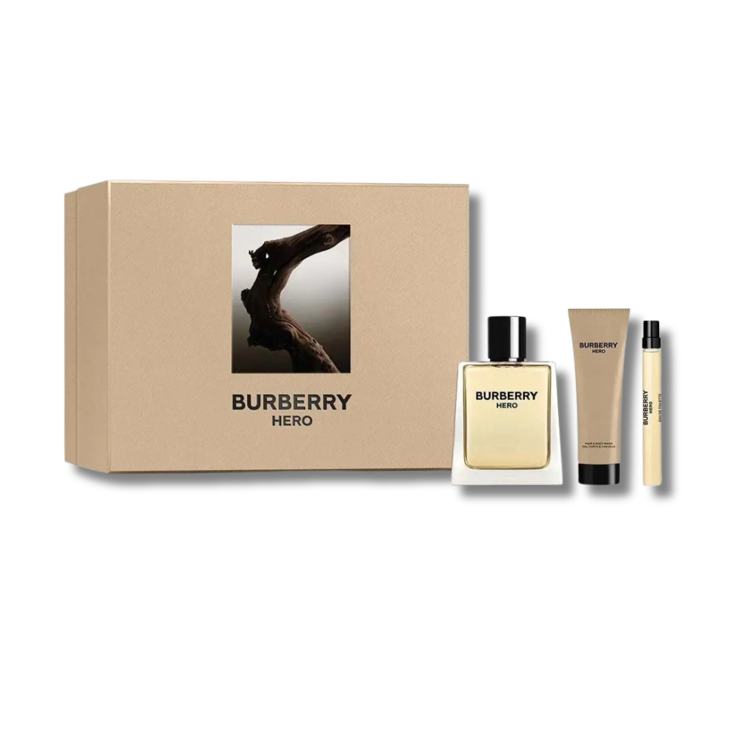 BURBERRY HERO EDT SET 100ML+10ML+SG