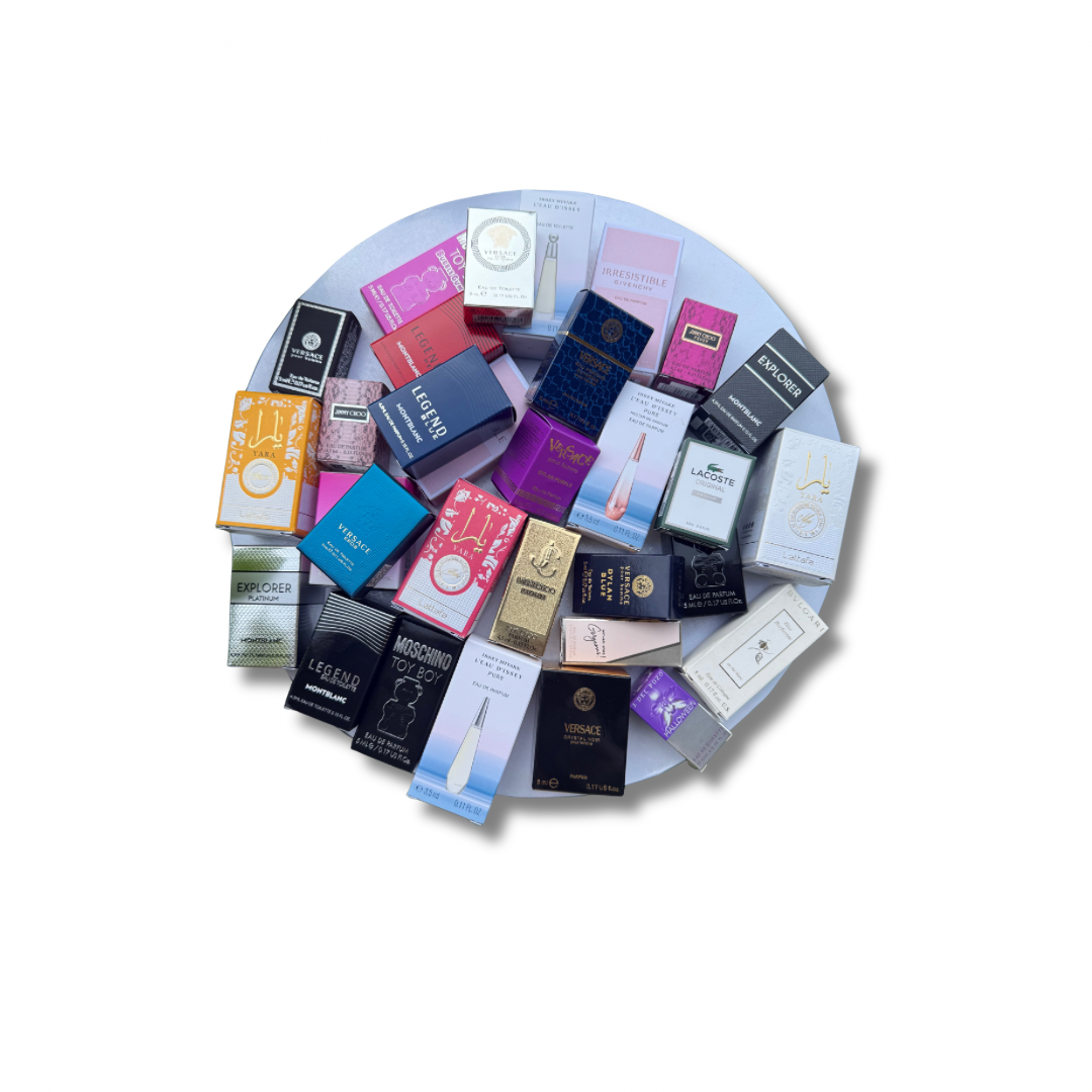 VARIETY PACK OF MINI PERFUMES MID RANGE 5ML 12 PACK