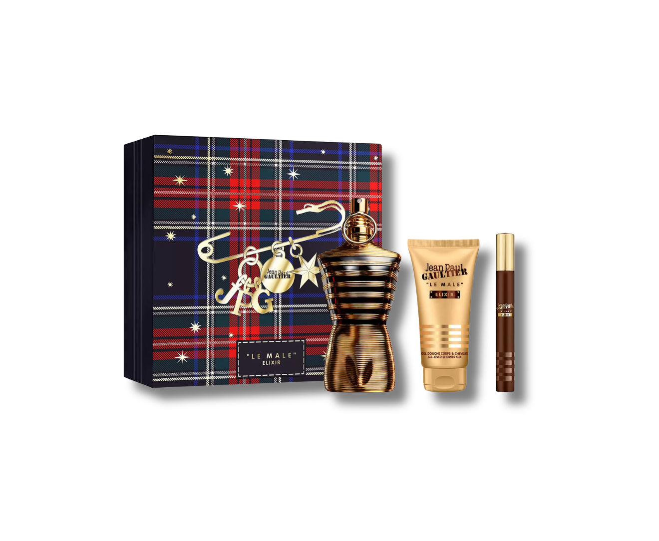 JEAN PAUL GAULTIER LE MALE ELIXIR PARFUM SET 125ML+10ML+SG