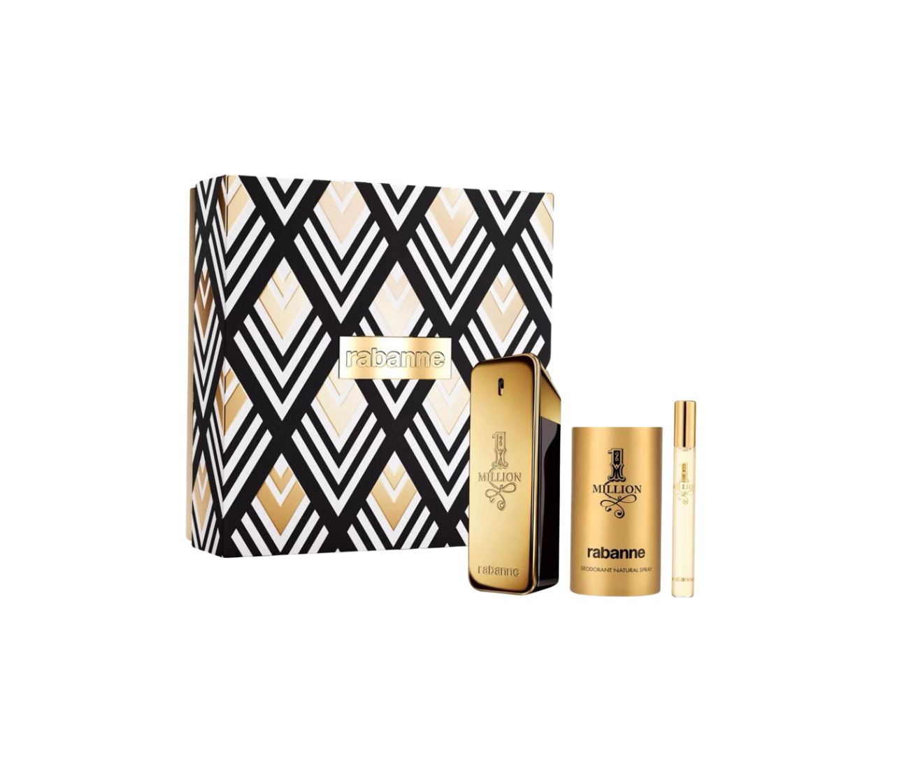 RABANNE 1 MILLION EDT SET 100ML+10ML+DEO