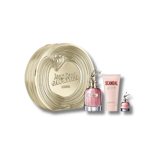 JEAN PAUL GAULTIER SCANDAL EDP SET 80ML+BL+MINI