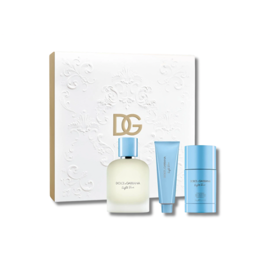 DOLCE&GABBANA LIGHT BLUE HOMME EDT SET 100ML+DEO+SG