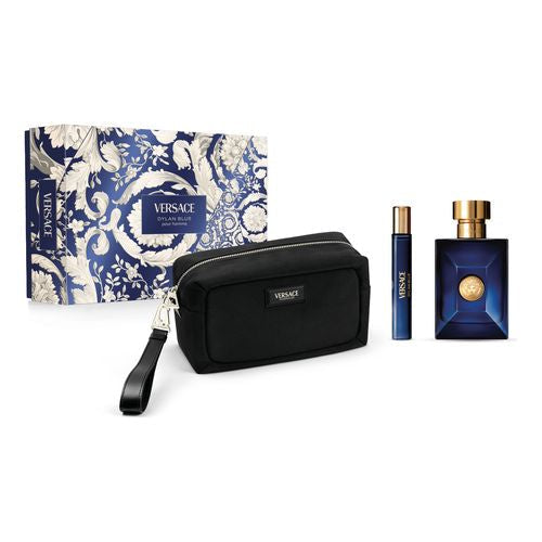VERSACE DYLAN BLUE MEN SET 3PCS 100ML+SG+POUCH